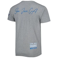 Men's Mitchell & Ness Heather Gray San Jose Sharks City Collection T-Shirt
