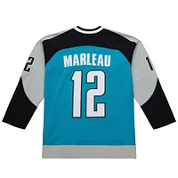 Maillot de jeu puissance Patrick Marleau Teal San Jose Sharks 2003-04 pour homme