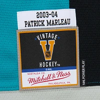 Maillot de jeu puissance Patrick Marleau Teal San Jose Sharks 2003-04 pour homme