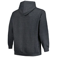 Men's Profile Heather Charcoal San Jose Sharks Big & Tall Arch Over Logo Pullover Hoodie