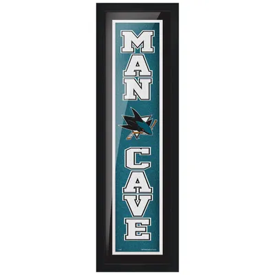 San Jose Sharks - Enseigne encadrée Man Cave 6'' x 22''