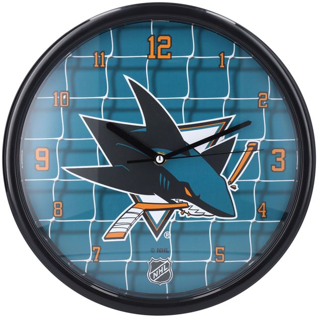 Horloge de base à bord noir des Sharks de San Jose