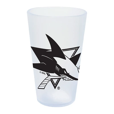 WinCraft Requins de San Jose 16oz. Verre à pinte en silicone Icicle