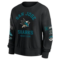 Women's Fanatics Black San Jose Sharks Go Team Pullover Sweatshirt
