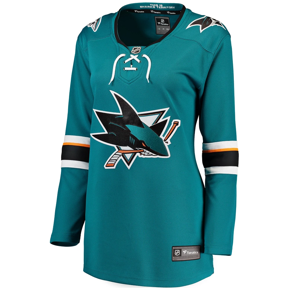 Women's Fanatics Teal San Jose Sharks Breakaway Home Jersey
