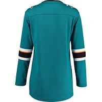 Women's Fanatics Teal San Jose Sharks Home Breakaway - Blank Jersey