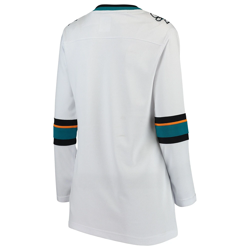Women's Fanatics White San Jose Sharks Away Breakaway Jersey
