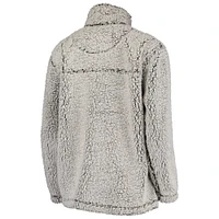 Veste G-III 4Her by Carl Banks grise pour femme des Sharks de San Jose en sherpa avec fermeture éclair sur le quart