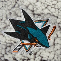 Veste G-III 4Her by Carl Banks grise pour femme des Sharks de San Jose en sherpa avec fermeture éclair sur le quart
