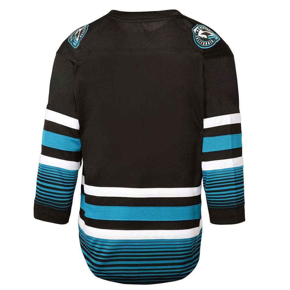 Youth Black San Jose Sharks Alternate Replica Jersey