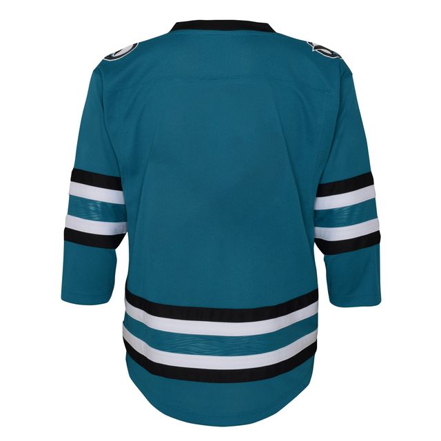 Maillot réplique des Sharks de San Jose bleu sarcelle pour jeune