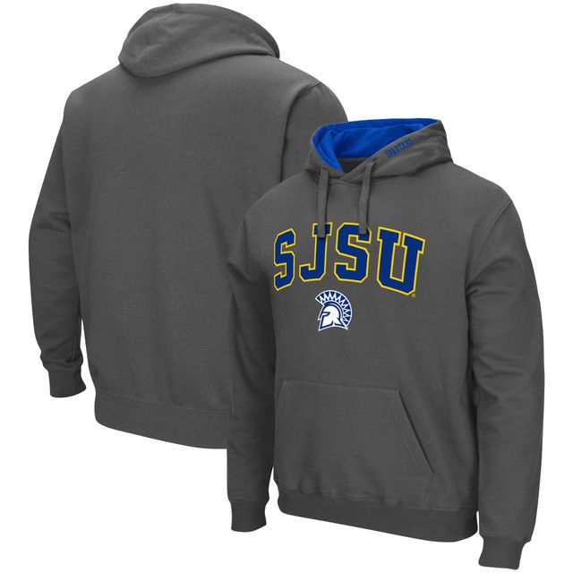 Chandail à capuchon Colosseum Charcoal San Jose State Spartans Arch et Logo pour hommes