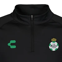 Men's Charly  Black Santos Laguna 2024/25 Quarter-Zip Pullover Top