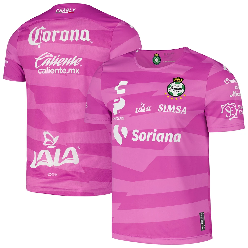 Maillot de gardien but authentique Charly Pink Santos Laguna 2024/25 pour homme