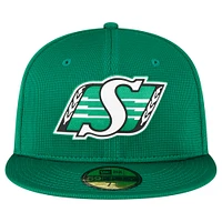 Men's New Era  Green Saskatchewan Roughriders Sideline 59FIFTY Fitted Hat