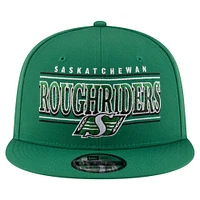 Men's New Era Green Saskatchewan Roughriders Sideline 9FIFTY Snapback Hat