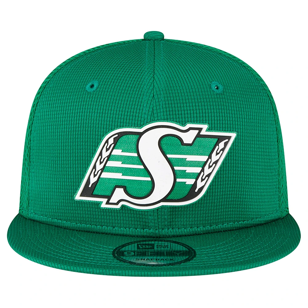 Men's New Era  Green Saskatchewan Roughriders Sideline 9FIFTY Snapback Hat