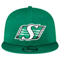 Men's New Era  Green Saskatchewan Roughriders Sideline 9FIFTY Snapback Hat