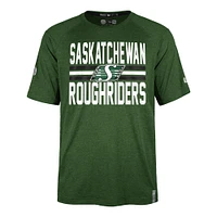 Men's New Era  Green Saskatchewan Roughriders Sideline Varsity Performance T-Shirt