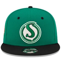 Men's New Era Green Saskatchewan Roughriders Turf Traditions 9FIFTY Snapback Hat