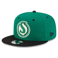 Men's New Era Green Saskatchewan Roughriders Turf Traditions 9FIFTY Snapback Hat