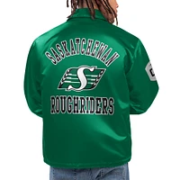 Men's Starter Green Saskatchewan Roughriders Option Route Full-Snap Coaches Jacket