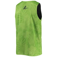 Men's FOCO Green/Black Saskatchewan Rush Reversible Mesh Tank Top