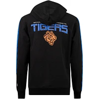 Men's FISLL Black Savannah State Tigers Oversized Stripes Pullover Hoodie