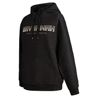 Men's FISLL  Black Savannah State Tigers Puff Print Sliced Pullover Hoodie