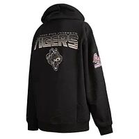 Men's FISLL  Black Savannah State Tigers Puff Print Sliced Pullover Hoodie