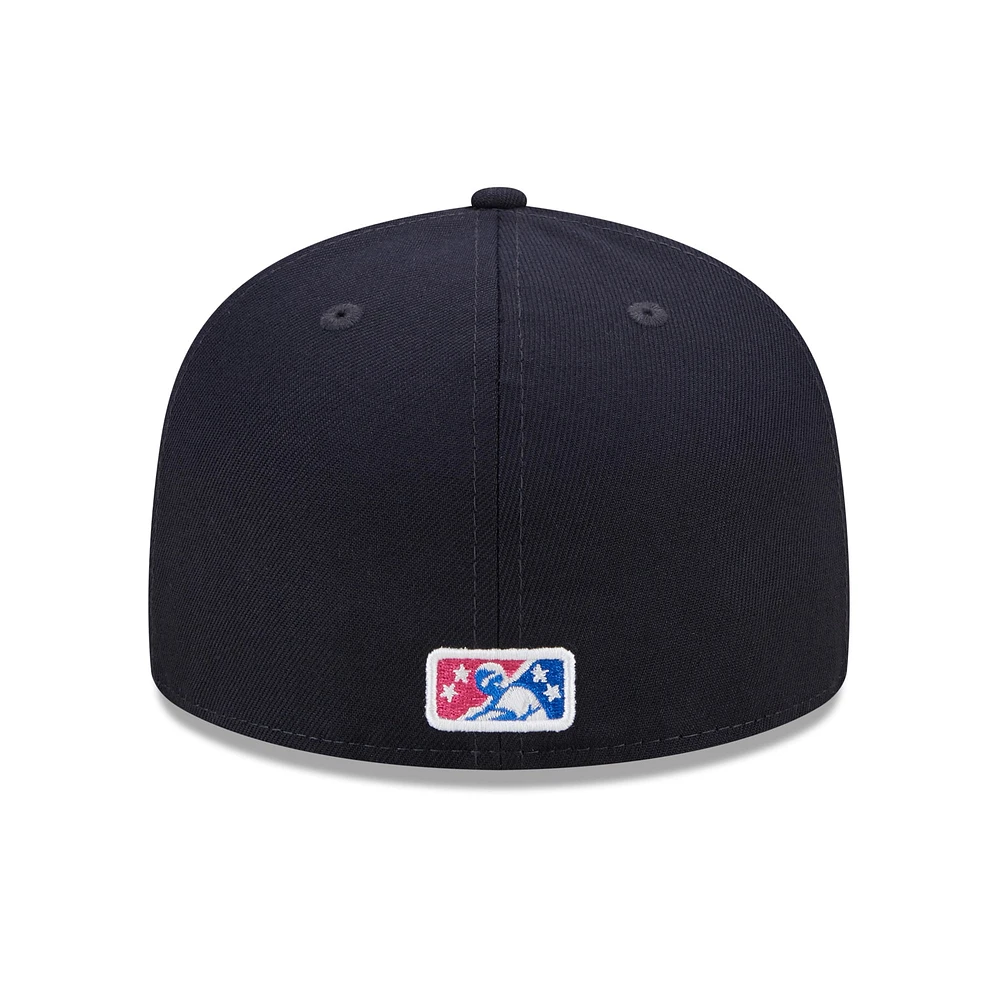 Men's New Era Navy Scranton Wilkes-Barre RailRiders Marvel x Minor League 59FIFTY Fitted Hat