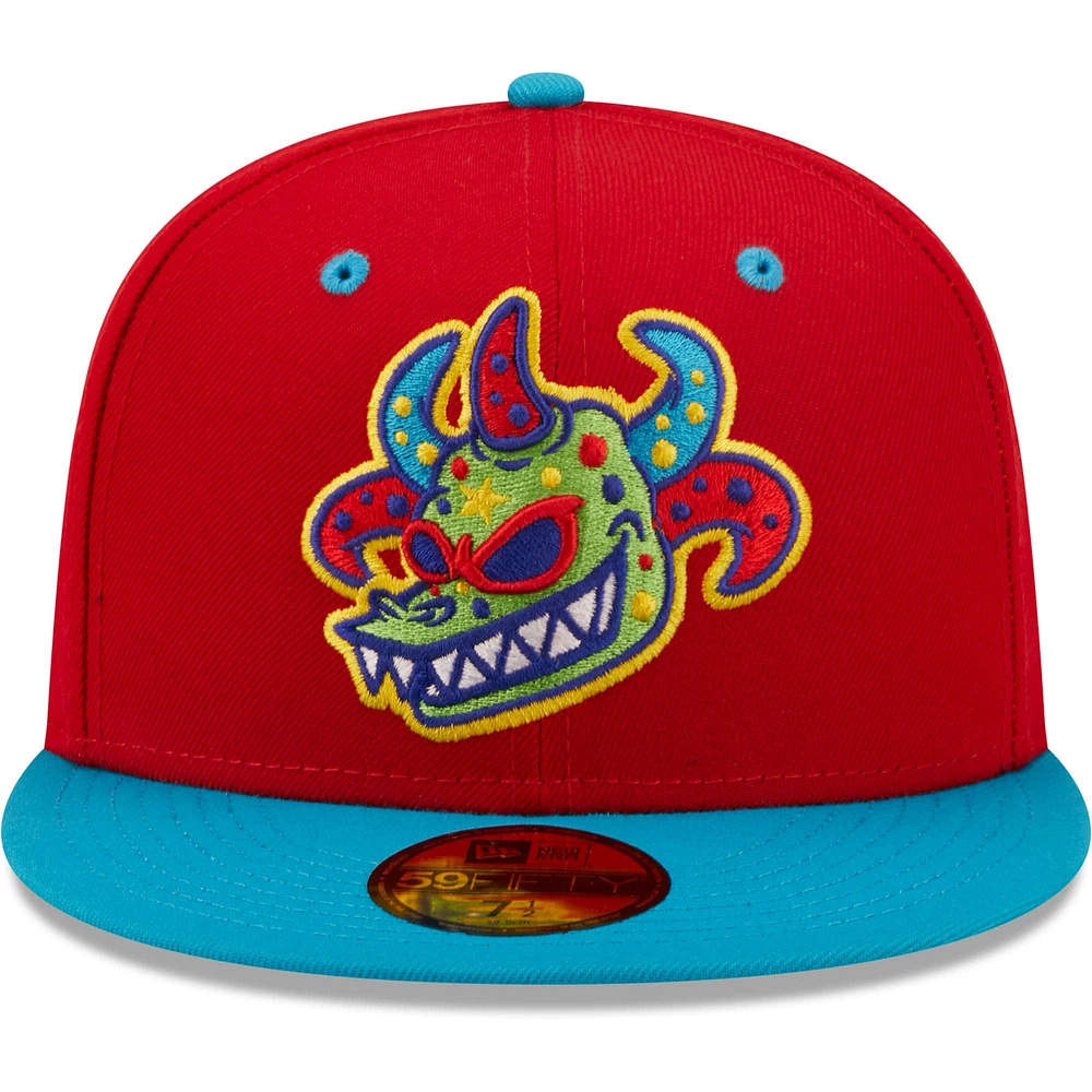 Casquette ajustée Vejigantes De Scranton/Wilkes-Barre Copa La Diversion 59FIFTY New Era rouge/turquoise pour homme