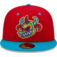 Casquette ajustée Vejigantes De Scranton/Wilkes-Barre Copa La Diversion 59FIFTY New Era rouge/turquoise pour homme
