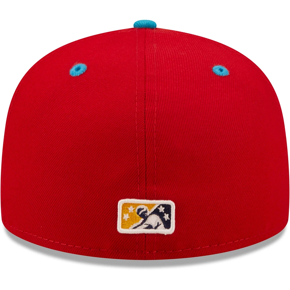 Casquette ajustée Vejigantes De Scranton/Wilkes-Barre Copa La Diversion 59FIFTY New Era rouge/turquoise pour homme