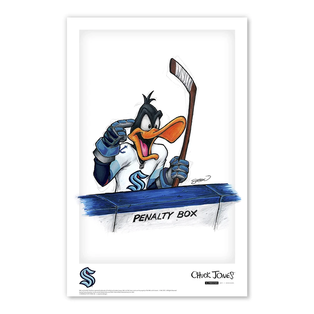 Daffy Duck Seattle Kraken 11" x 17" Looney Tunes Poster Print