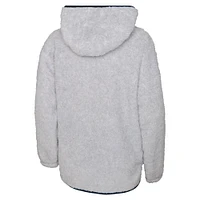 Girls Youth Heather Gray Seattle Kraken Ultimate Teddy Fleece Pullover Hoodie