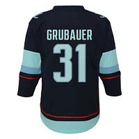 Infant Philipp Grubauer Deep Sea Blue Seattle Kraken Home Replica Player Jersey