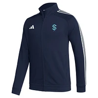 Men's adidas Deep Sea Blue Seattle Kraken Raglan Full-Zip Track Jacket