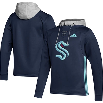 Sweat à capuche adidas Deep Sea Blue Seattle Kraken Skate Lace Primeblue Team pour hommes