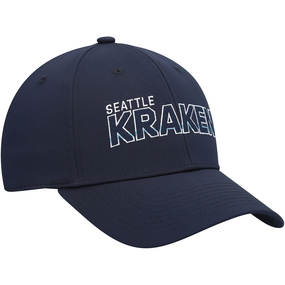 Men's adidas Deep Sea Blue Seattle Kraken Team Bar Flex Hat