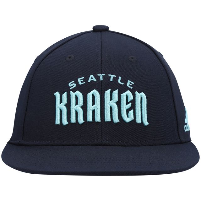 Casquette Snapback Seattle Kraken Team adidas Deep Sea bleu pour hommes