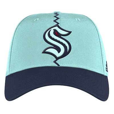 Men's adidas Navy Seattle Kraken Reverse Retro 2.0 - Structured Flex Hat