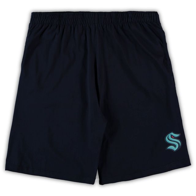 Ensemble de pyjama pour hommes Concepts Sport Deep Sea Blue/Heathered Charcoal Seattle Kraken Tailles Big & Tall T-shirt et short nuit