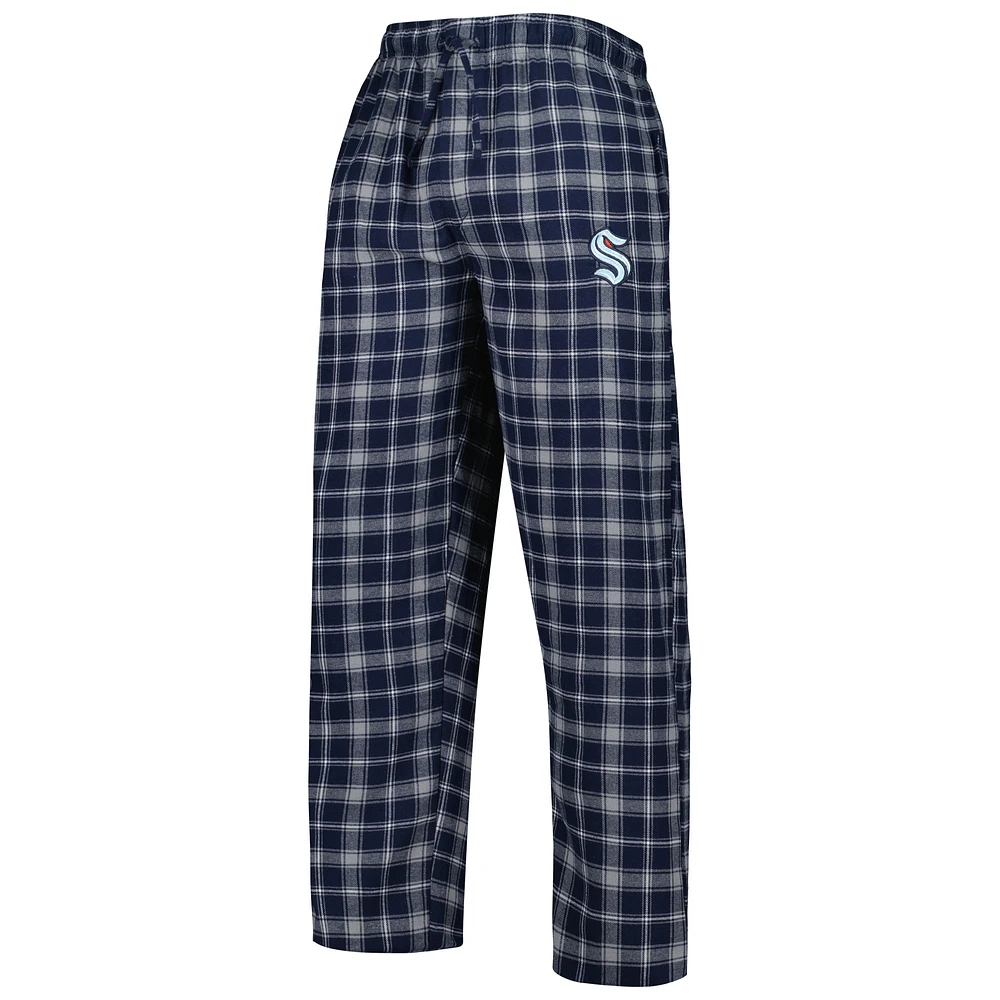 Men's Concepts Sport Navy/Gray Seattle Kraken Badge T-Shirt & Pants Sleep Set