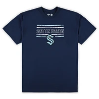 Men's Deep Sea Blue/Gray Seattle Kraken Big & Tall T-Shirt Pajama Pants Sleep Set