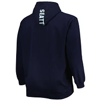 Men's Deep Sea Blue Seattle Kraken Big & Tall Fleece Pullover Hoodie