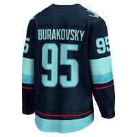 Men's Fanatics Andre Burakovsky Deep Sea Blue Seattle Kraken Home Breakaway Player Jersey