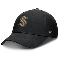 Men's Fanatics Black Seattle Kraken Authentic Pro Military Appreciation Adjustable Hat