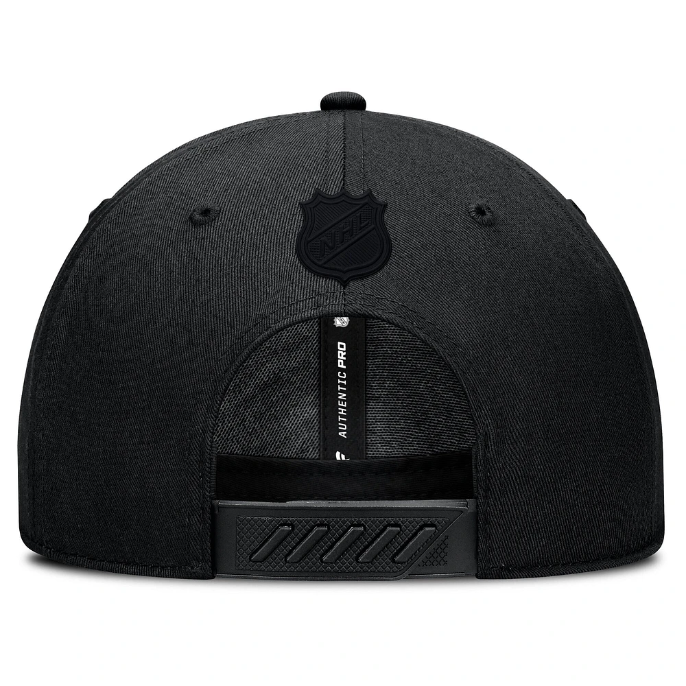 Men's Fanatics Black Seattle Kraken Authentic Pro Military Appreciation Adjustable Hat