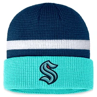 Men's Fanatics Deep Sea Blue/Light Blue Seattle Kraken Fundamental Cuffed Knit Hat